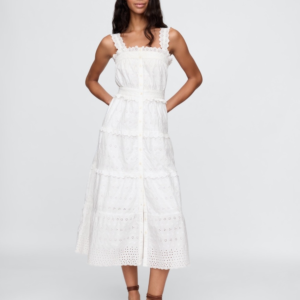 Gap x DOEN Eyelet Midi Dress - Picture 2 of 5
